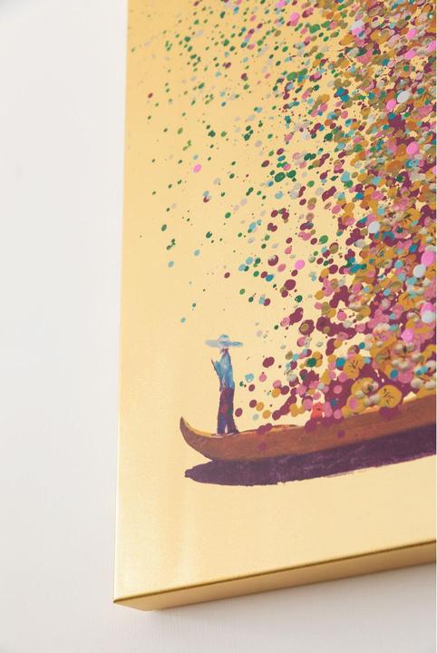 Produktbild Designlife Bild Touched Flower Boat Gold Pink 100x80cm (80 x 100 cm)