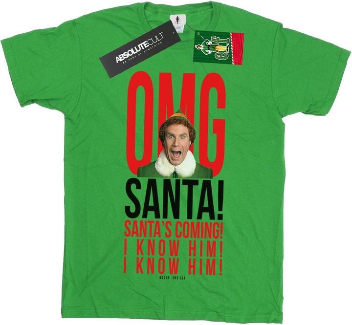 Immagine prodotto Elf OMG Santa I Know Him Maglietta Ragazzi (152, 158)
