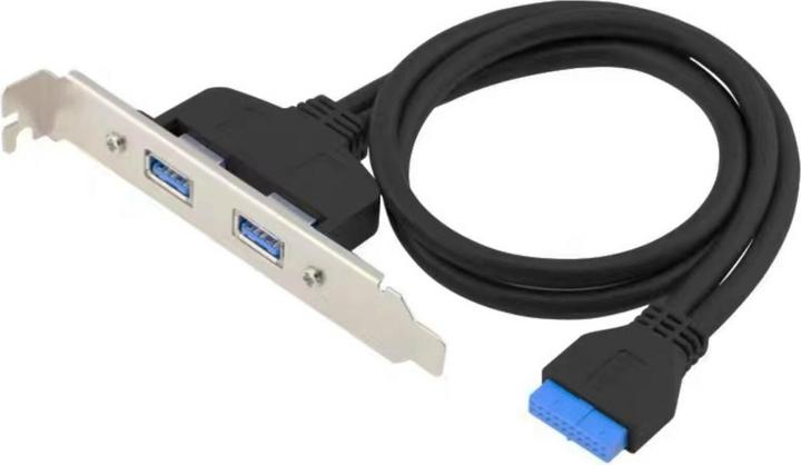 Actual product image Conceptronic PCI Express Card 19 Pin Dual USB-A Ports bw