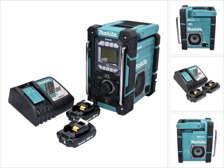 Produktbild Makita DMR 301 RA Akku Baustellenradio 12 V max. - 18 V DAB / DAB+ / Bluetooth + 2x Akku 2,0 Ah + La (FM, AM, DAB+, DAB, Bluetooth)