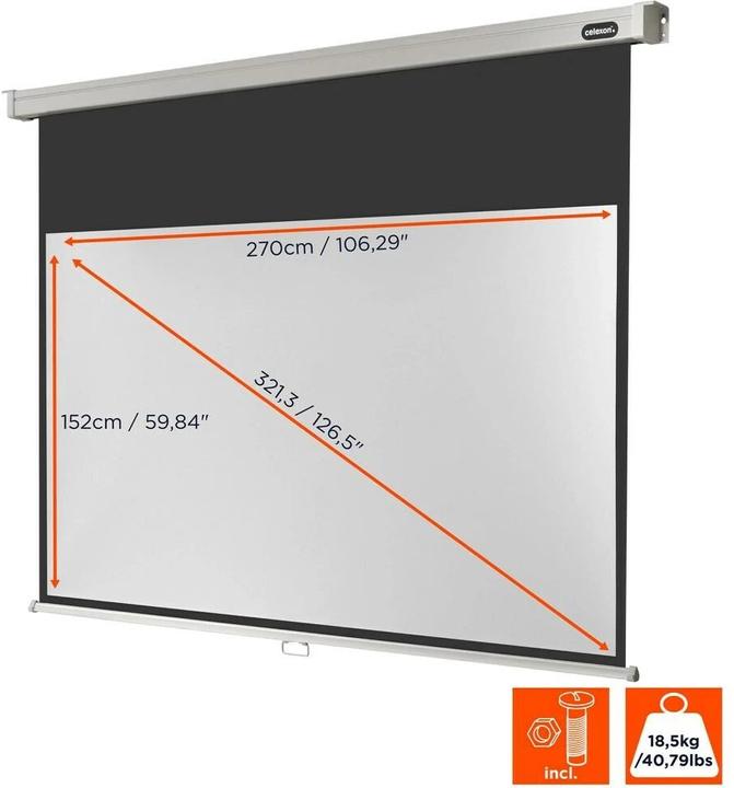 Actual product image Celexon Rollo Professional, Canvas, 16:9 (122.05", 16:9)
