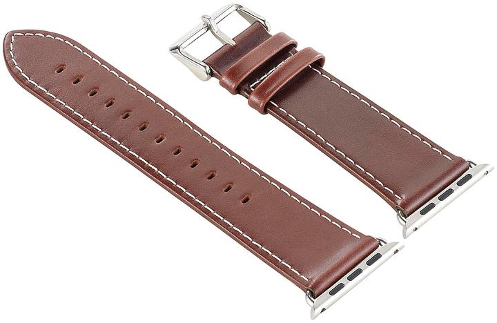 Callstel Cinturino in pelle liscia per Apple Watch (Cuoio, Apple Watch)