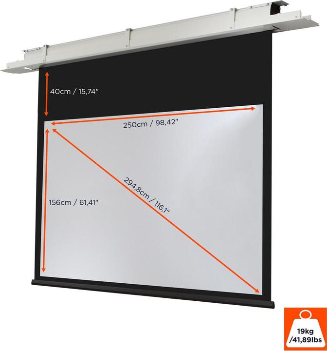 Produktbild Celexon Deckeneinbau Motor Expert, Gain 1.2, 16:10, 250x156cm (116.14", 16:10)