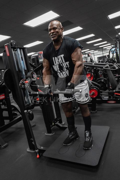 Actual product image Schiek Ronnie Coleman Leather Lifting Gloves Black (M)
