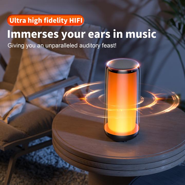 Immagine prodotto Qere Altoparlante Bluetooth 5.3 HF33 10W 3D Surround Sound Luce LED IPX5 e USB-C (5 h)