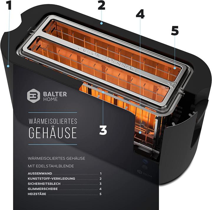 Actual product image Balter Long slot toaster TS-04-LCD