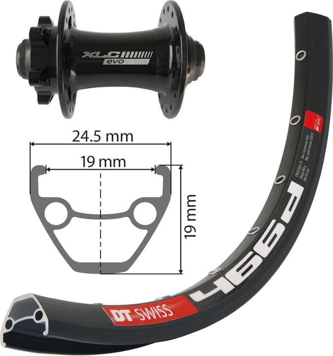 Actual product image XLC DT Swiss D466 (Front wheel, 29")