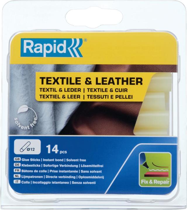 Rapid Textile & leather glue sticks Ø12x94mm 14 pieces