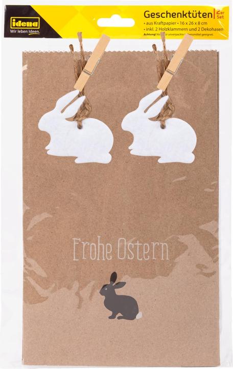 Immagine prodotto Idena Set di 2 sacchetti pasquali 26x16x8cm FSC Mix (Borsa da regalo, 2 x)