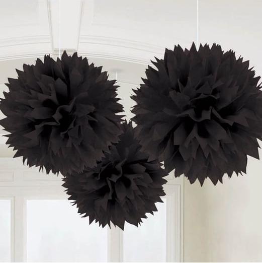 Produktbild Amscan Papierpompons Schwarz