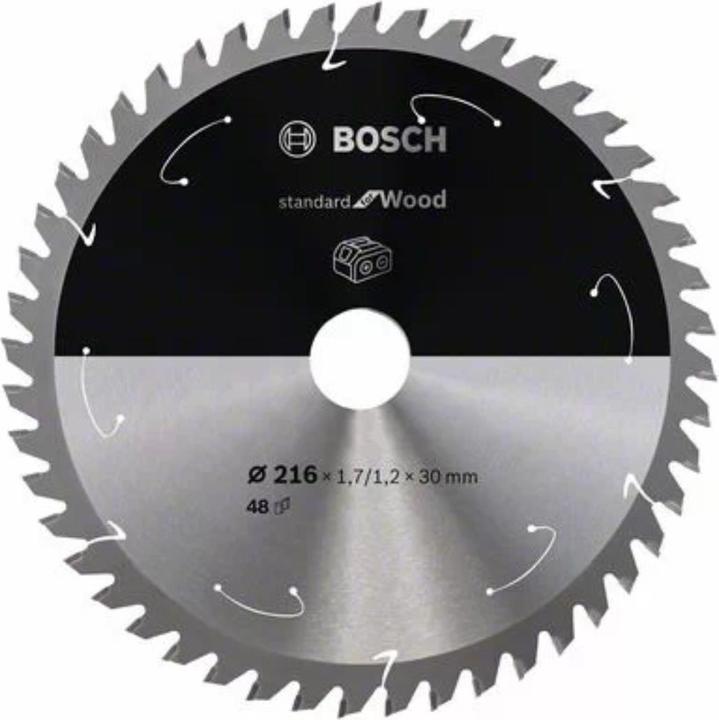 Bosch Professional Zubehör Cirkelzaagblad Standaard voor hout, 216 x 1,7/1,2 x 30, 48 tanden