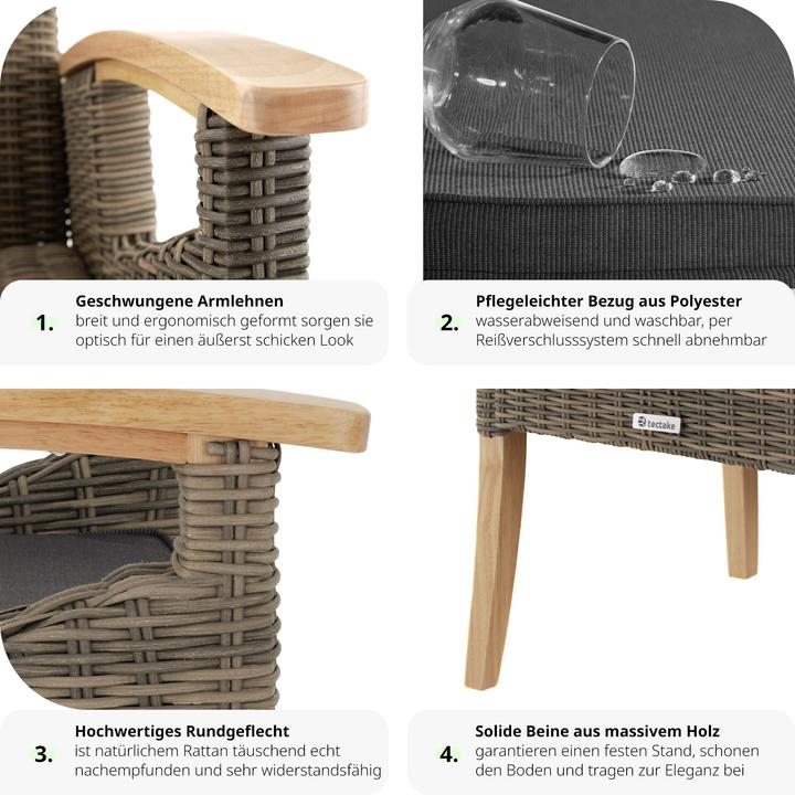 Image du produit tectake Chaise en rotin Rosarno