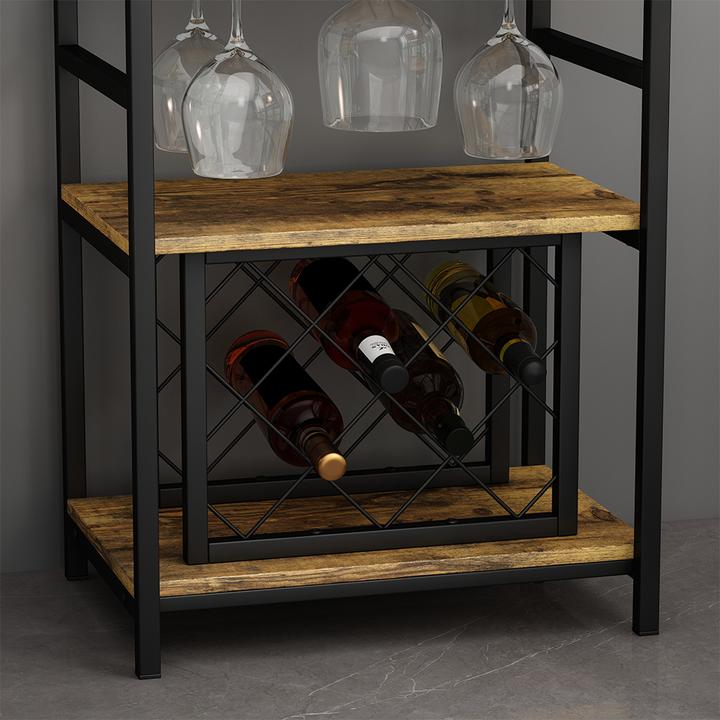 Actual product image Vichy Wine rack Vela, Rustic oak, 50 x 100 cm with glass holder (8 Fl.)