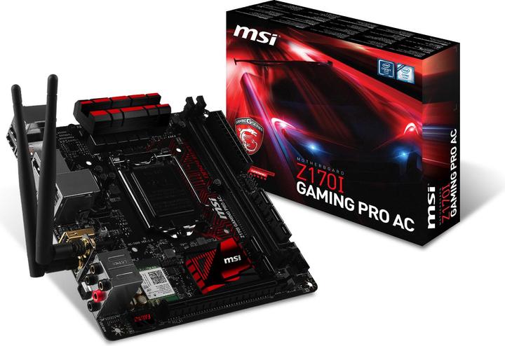 Produktbild MSI Z170i Gaming Pro Ac (LGA 1151, Intel Z170, Mini-ITX)
