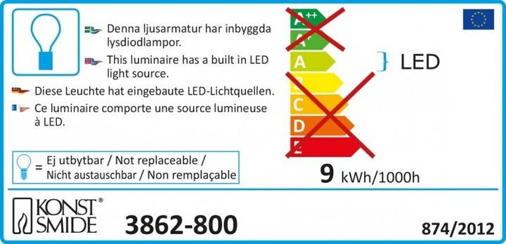 Energie-Label Konstsmide Büschellichterkette (10.80 m)