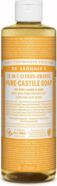 Produktbild Dr. Bronner's 18-in-1 Zitrus-Orange (Flüssigseife, 475 ml)