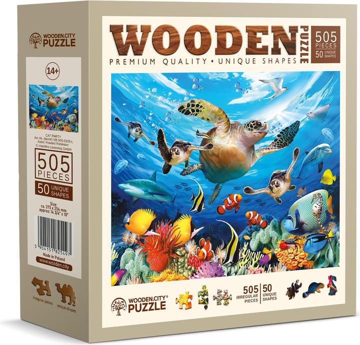 WoodenCity Puzzle en bois L Ocean life (505 pieces)