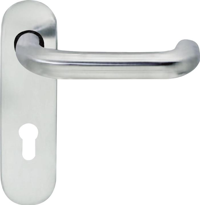 BKS Drückerlochteil B 72110 mit Kurzschild PZ 72 mm, für aussen rund, silber (Türgriff)