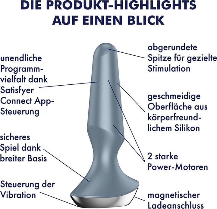Produktbild Satisfyer Plug-ilicious 2 Plug Vibrator - Ice Blue