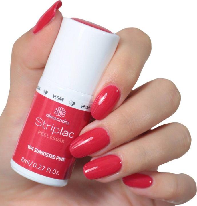 Actual product image Alessandro Striplac Peel or Soak off Sunkissed Pink (194 Sunkissed Pink, UV gel varnish)