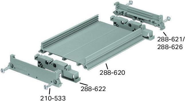 Produktbild Wago 288-620 Stangenprofil Grau 1 St. (Relaissockel)