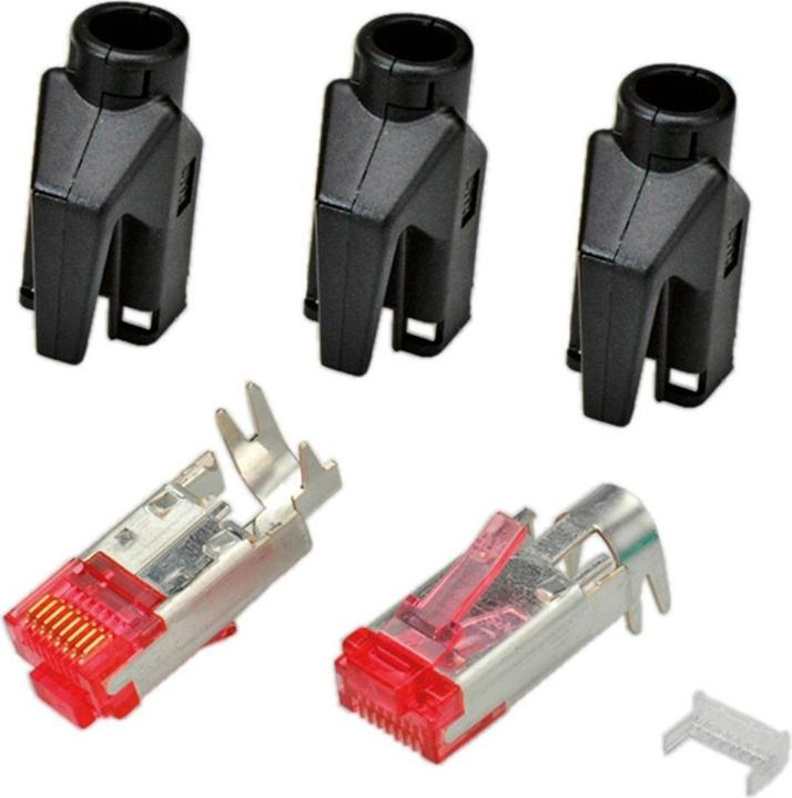 Image du produit EFB Elektronik Fabricant : HIROSE RJ45 Hirose plug STP, TM21 noir, 50 pièces, 3 éléments, Cat. 6 Classe de canal (Câble réseau Connecteur)