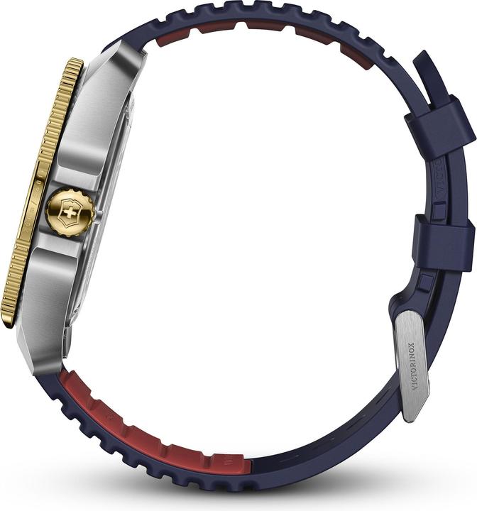 Produktbild Victorinox Journey 1884 Quartz Three hands Steel & Mineral, Taucheruhr, 43 mm, Ziffernblatt Blau, Kautschuk Arm (Taucheruhr, 43 mm)