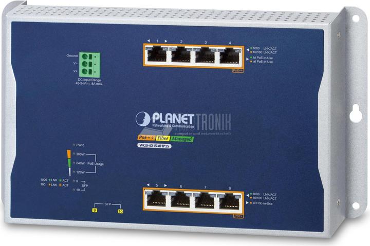 Immagine prodotto Planet IP30, IPv6/IPv4, 4 porte (8 Porti)