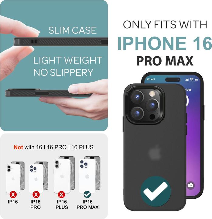 Produktbild Nalia Matt Silikon Hülle (Apple iPhone 16 Pro Max)