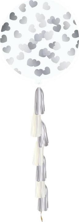 Produktbild Globos Europe Herzen Ballon mit Konfetti Quaste (1 x)