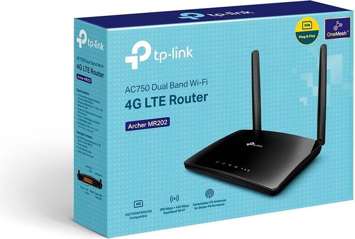 Produktbild TP-Link WRL ROUTER 750MBPS 10/100M/DUAL BAND ARCHER MR202
