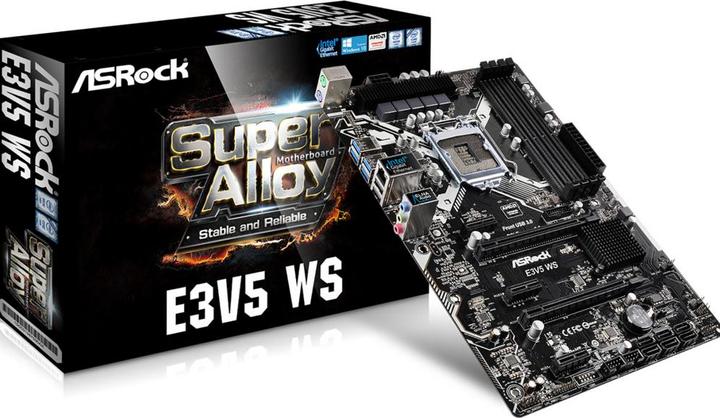 Actual product image AsRock E3V5 WS (LGA 1151, Intel C232, ATX)