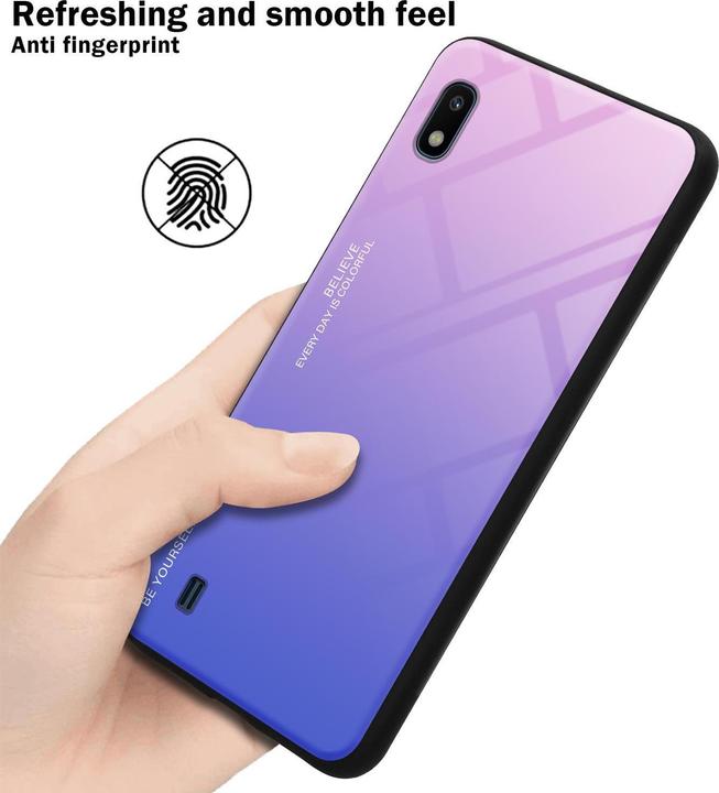 Produktbild Cadorabo TPU 2 Farben Glas Cover (HTC One M10, Samsung Galaxy A10)