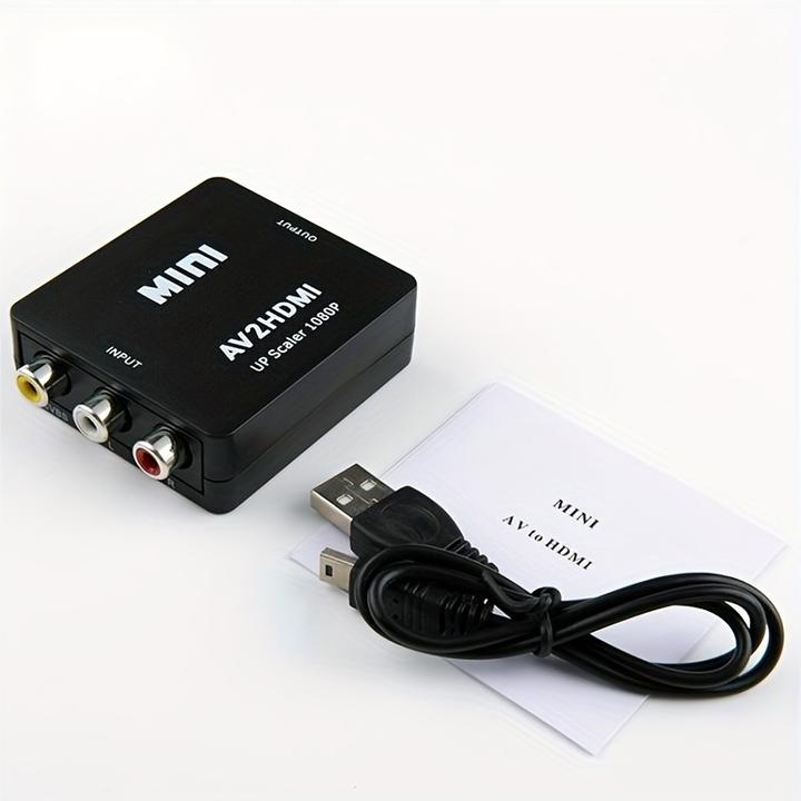 Immagine prodotto PhoneLook Mini adattatore Cinch RCA AV verso HDMI 1080P Convertitore per TV / PC / console di gioco (Accessori)