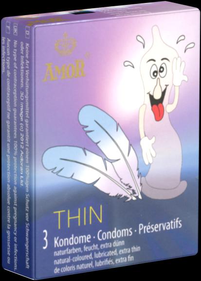 Immagine prodotto Amor Thin" 3 preservativi extra-sottili per una sensazione di particolare intimità (3 pz.)