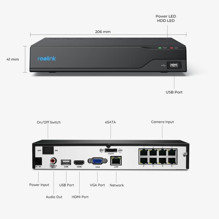 Productafbeelding Reolink NVS8 (Netwerk Video Recorder (NVR))