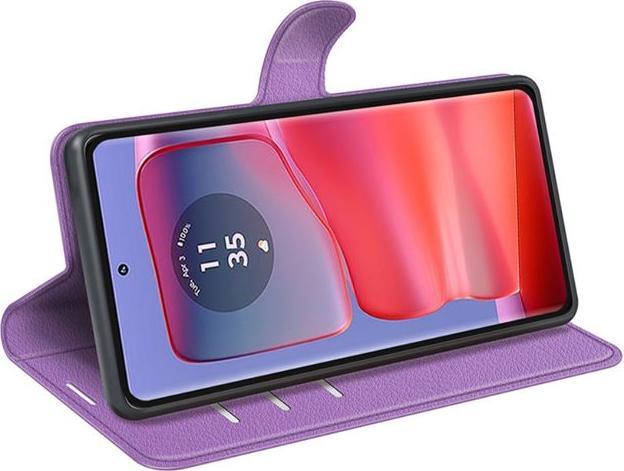 Produktbild MU Classic Litchi Leder Bookcover Series (Motorola Edge 50 Pro)