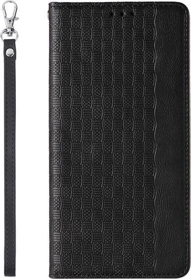 Actual product image Hurtel Magnet Strap Case Case for iPhone 13 Pro Pouch Wallet + Mini Lanyard Pendant Black (Apple iPhone 13 Pro)
