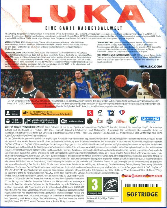 Produktbild 2K Games NBA 2K22 (PS5, DE)