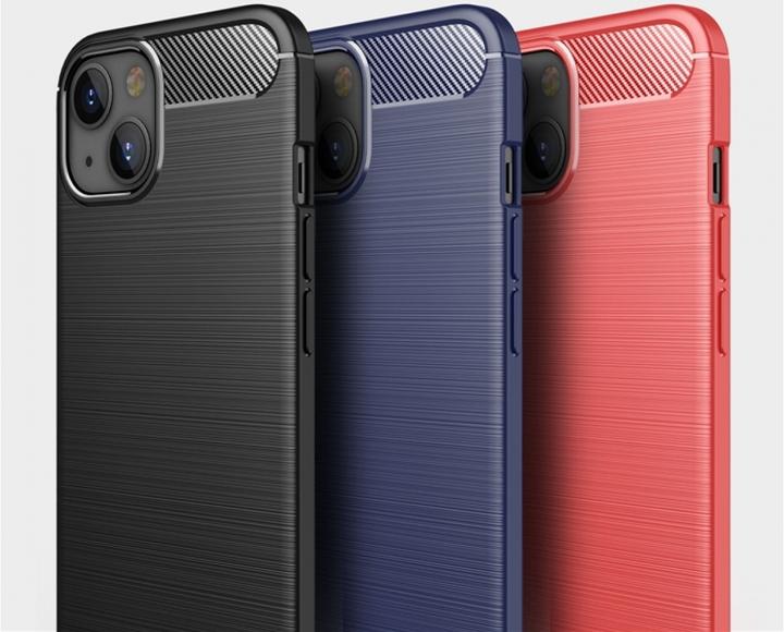 Actual product image Screenguard Carbon Brushed Soft TPU Case (Apple iPhone 13)