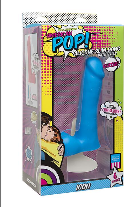 Image du produit Doc Johnson American Pop - Slim Dong avec boules et gobelet Vac-U-Lock