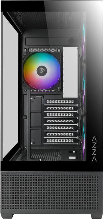 Immagine prodotto Azza Boitier Moyen Tour ATX Tiara RGB avec panneaux vitrés (Noir) (ITX, mATX, ATX)
