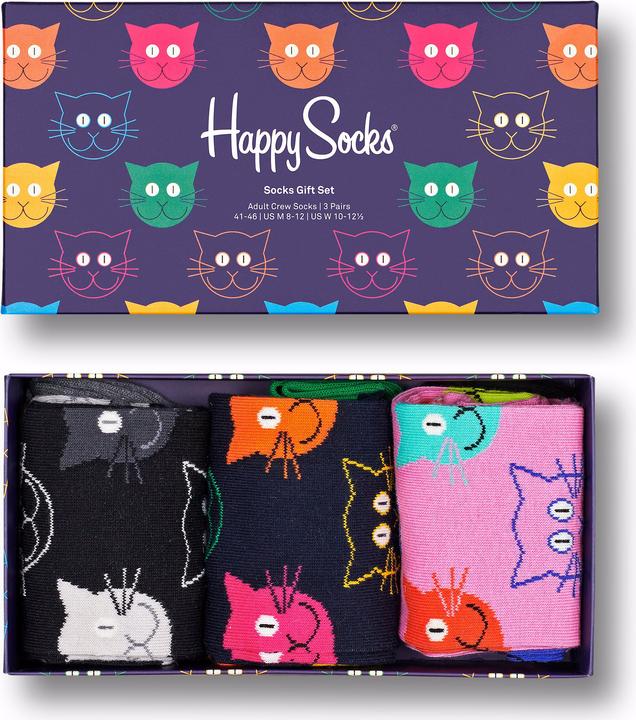 Actual product image Happy Socks Mixed Cats (pack of 3, 36 - 40)