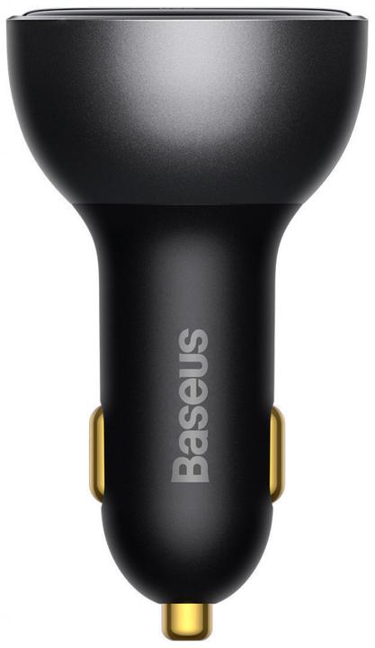 Produktbild Baseus Digital Display fast car charger USB-A / USB-C PD3.1 140W black + USB-C cable Superior