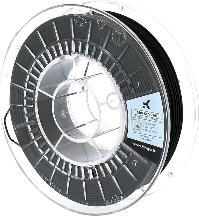 Actual product image Kimya Filament (ABS, 1.75 mm, 500 g, Black)