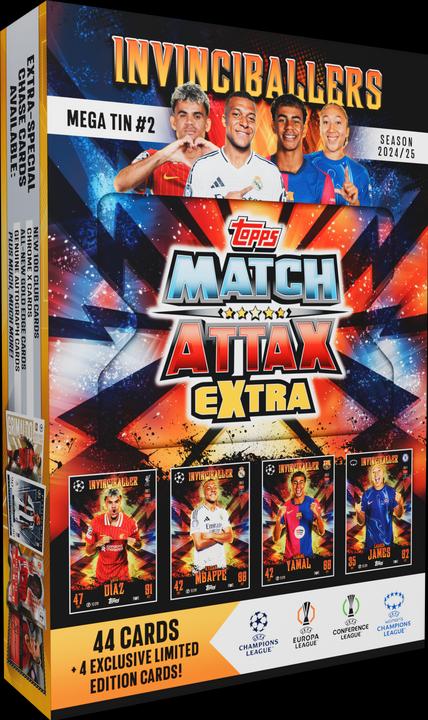 Produktbild Topps Match Attax Champions League EX 2025 Mega Tin (Englisch, Booster Pack)