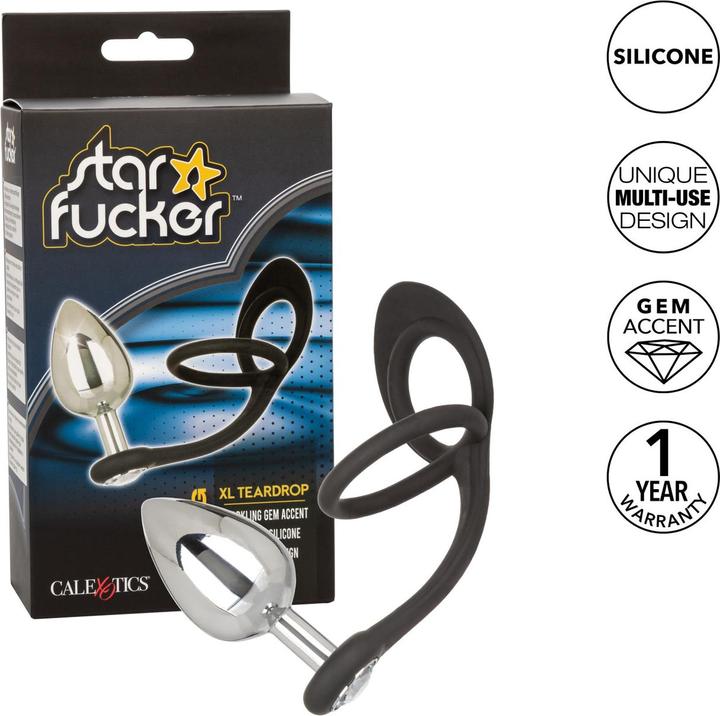 Actual product image CalExotics California Exotics Star Fucker XL Teardrop Plug