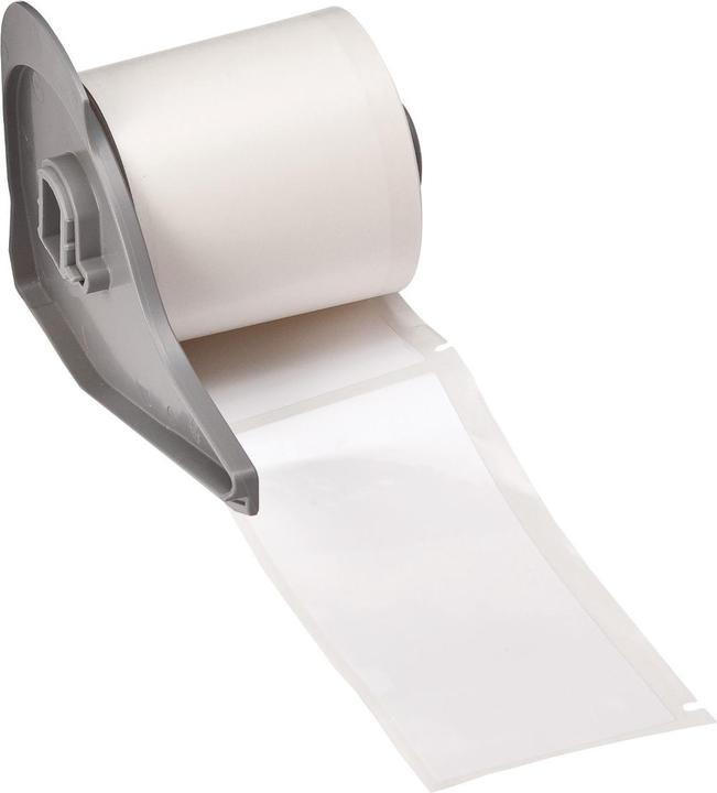 Actual product image Brady M7-38-423, polyester, white, glossy, 48.26 x 101.60 mm, permanent (100 pcs.)