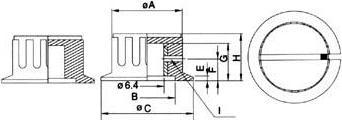 Produktbild Velleman Button (Black With White Point 20.8mm/6mm) (Erweiterung)