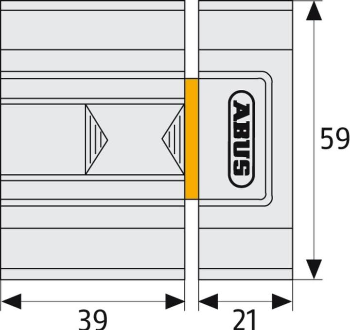 Image du produit Abus Verrou coulissant SR30 Marron